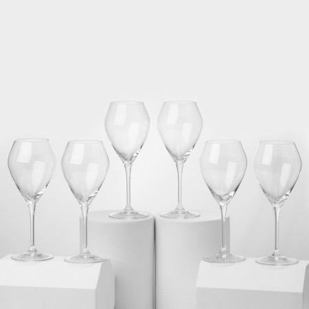 A set of glass glasses for the wine "Bravissimo", 420 ml, 6 pcs