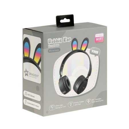 Wireless headphones Y08R, invoices, children's, BT 5.1, backlight, 400 mAh, black-8