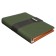 Organizer on the rings A5, 80 sheets, leatherette, line, with a strap, green