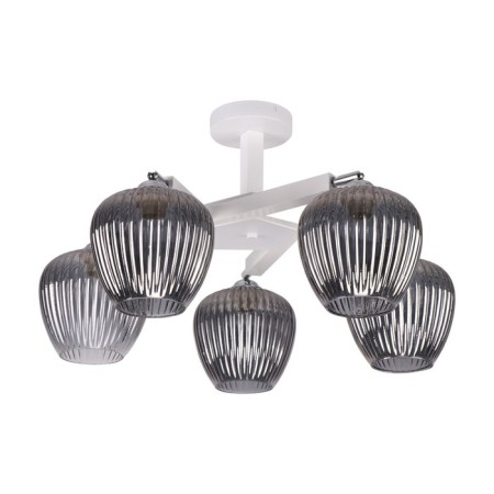 Lamp Ceiling Economy light 10117/5WT+CR SM, 5x60W, E27, 35x61.5x61.5 cm, white color
