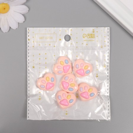 Decor for creativity Plastic "Pig in the heart" set 6x2.5x0.8 cm-3
