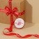 A satin decorative ribbon “Happy New Year!”, Red, 1.5 cm × 5 m