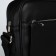 Male bag over the shoulder, Textura, artificial leather, black color