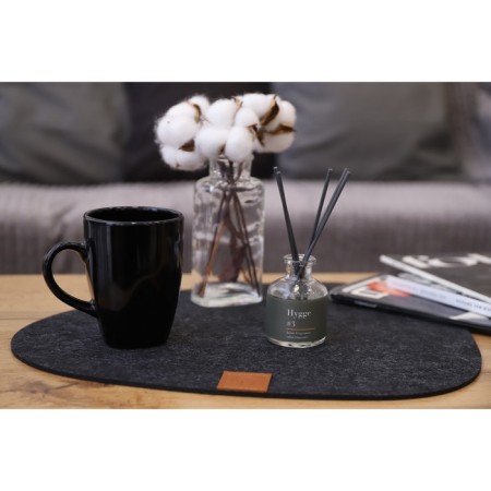 Serving napkin on the table "Gray", 33.5 × 38.4 cm, thickness 4 mm, color black-5