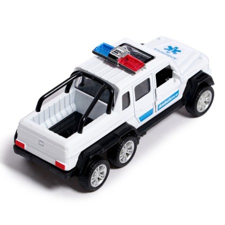 Metal machine "Jeep 6x6 of special services", 1:32, inertia, color white-3