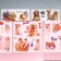 Plastic sticker 2D "Cats and Dog" MIX 54x35.5 cm