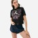T -shirt shortened "queen" villain, black color
