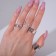 Ring set of 5 pieces "minimalism", size mix, color silver