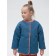 Bilateral jacket for girls, height 104 cm, jeans color