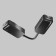 Corner power connector for the built-in track system Technical Tra084CPC-B-12, 16.3x2.5x2 cm, black color is black