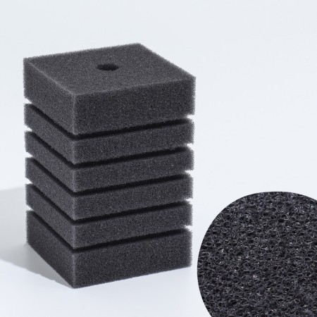 Rectangular sponge for the turbo filter No. 8, 8 x 8 x 12 cm, gray