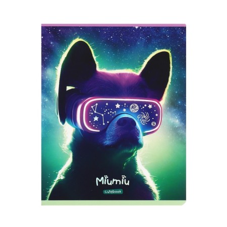 Notebook of 48 sheets in the Meshu Miumiu cage, covered cartoon, matte lamination, foil embossing, offset block, mix-2