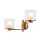 Bra Indigo, 13023/2W Brass. 2x40W, E14, 280x360x255 mm, white matte/transparent color