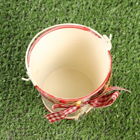 Kashpo "Bucket Rustad" Bezhevoy, 10x10x9cm-5