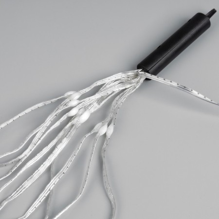 Smart garland "Horse tail" 10 threads 1 m dew, ip20, silver thread, 100 LED, remote control, application, glow RGB, USB-9