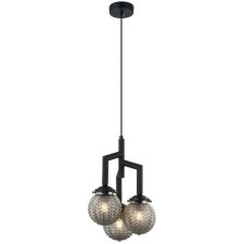 Светильник подвесной Grozde 3xE27 40Вт, размер 35x35x48,5-150 см, цвет чёрный