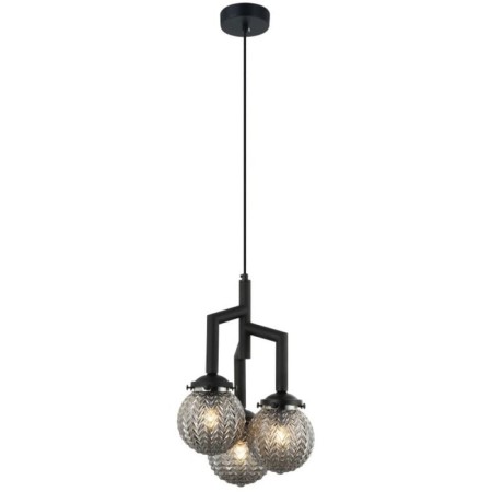 Suspended Grozde 3xe27 40W, size 35x35x48.5-150 cm, black color is black