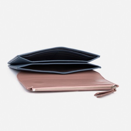 Women's wallet on magnets, blue/pink color-2