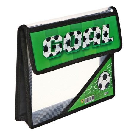 A5 notebook folder (230 x 190 x 50 mm), with Velcro valve, plastic/textiles, PM-A5-03 "Goal"-1