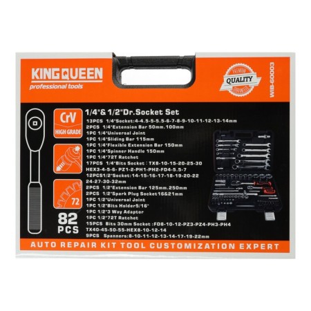 Car instrument Car Kingqueen Wib-60003, 72 tooth, 1/2 1/4 ", 82 subjects-4