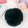 Pompon artificial fur "deep green" d = 7 cm