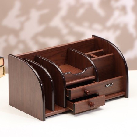 Organizer 7 sections, 2 drawers, a series of walnuts with a skeleton cante, 16*30*15cm-2