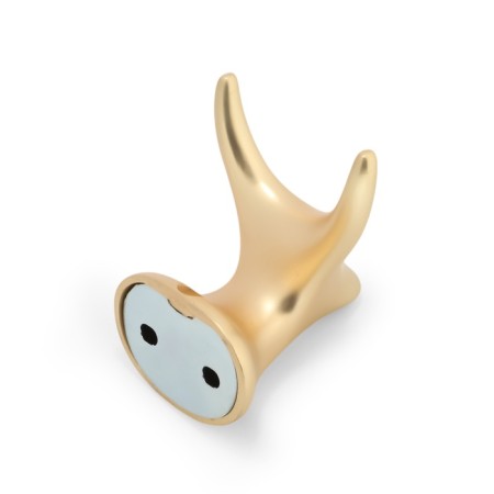 Furniture hook cappio bambi, two -rod, zinc, color satin gold-5