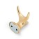 Furniture hook cappio bambi, two -rod, zinc, color satin gold