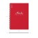 Notebook A5, 80 sheets, a cage on a spiral, Erichkrause, Classic Words, Red, Plastic Cover