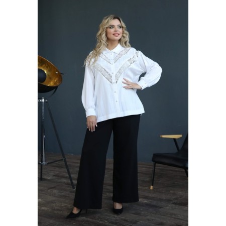 Female shirt, size 46, white color-11