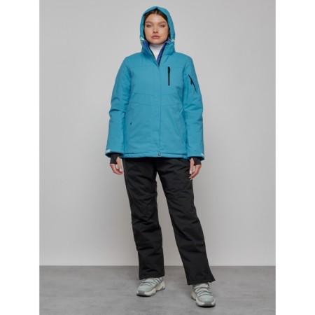 Ski suit female, size 50, blue color-4