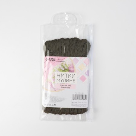 Set of threads Muline No. 645, 8 ± 1 m, 6 pcs, dark-olive color-6