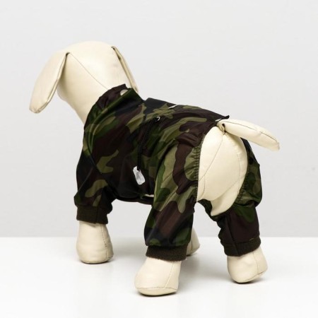 Overalls for animals, without lining, S (DS 20-22, Osh 26, OG 30-34 cm), camouflage-2