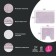 A set of mats for the bathroom IDDIS, 50x80 cm, 50x50 cm, microfiber, pink color