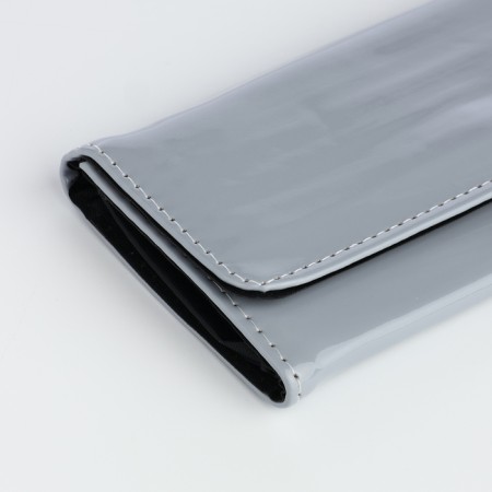 Women's wallet on magnet, gray color-3