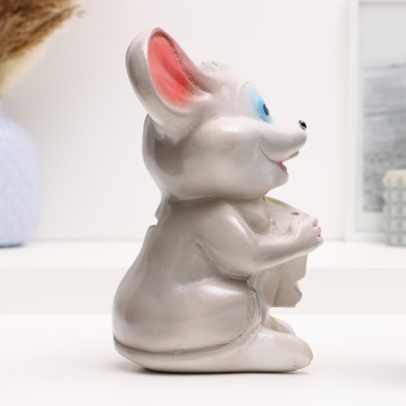 Piggy bank "Mouse with cheese" average, 11x15x19cm-3