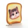 Wurse children's "toast and kitten", 8*11 cm