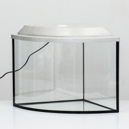 Aquarium "Sector" corner with a lid, 40 liters, 40 x 40 x 36/41.5 cm, bleached oak-2