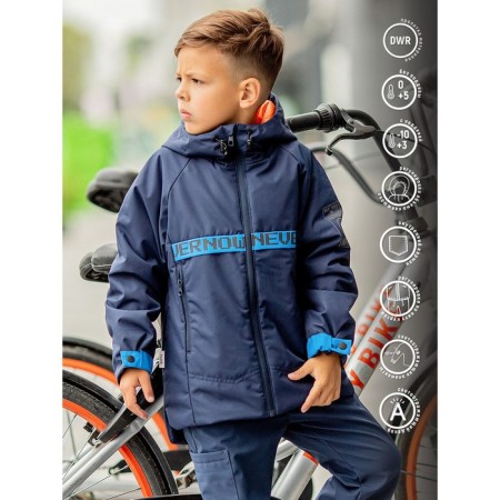 Park jacket for a boy, height 140 cm, blue color