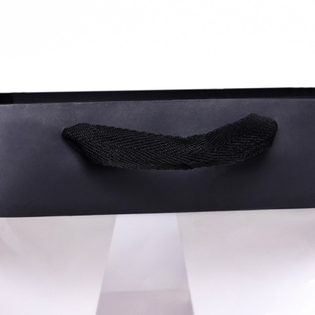 Gift package, craft, with a window, "black", 25 x 25 x 25 cm-2