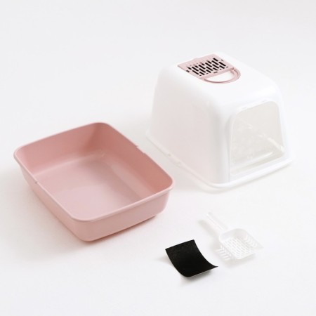 Lexi cats toilet closed white/pink 50.5 x 39 x 41 cm-9
