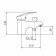 Fashun A1221 shell mixer, single -leaf, pour 119 mm, with hand -a canine, chrome