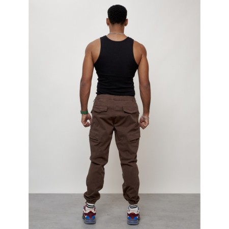 Cargo jeans men, size 54, brown color-10
