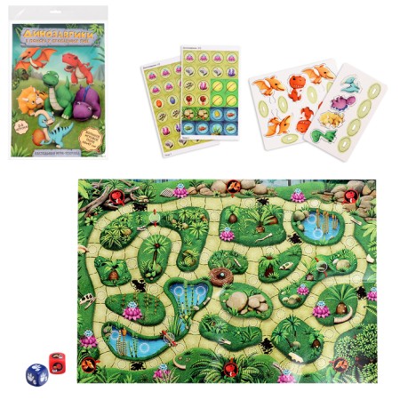 Board game "Dinosaurians in search of missing eggs", 2-4 players, 7+