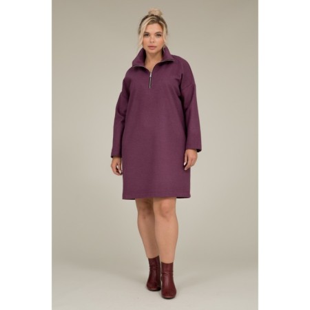 Female dress, size 56, purple color-3
