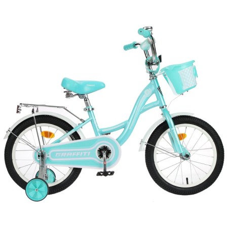 Bicycle 14 "Graffiti Premium Girl, mint/white color