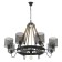Lamp "Richard" 8he27 60W black 75x75x35-75cm Bayerlux