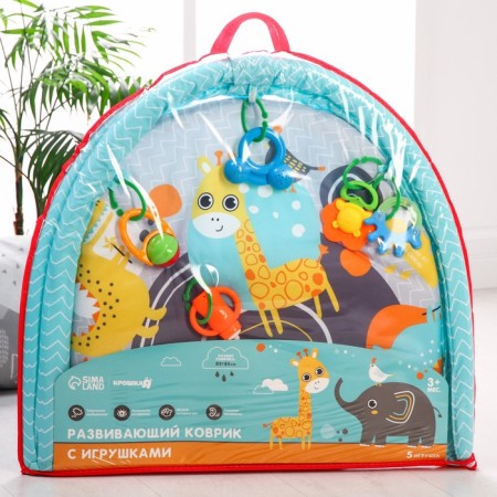 Developing rug with arcs "Africa", 85x85 cm, crush me-4