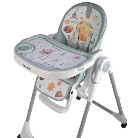 Стульчик для кормления детский Farfello Grace, цвет серый-16