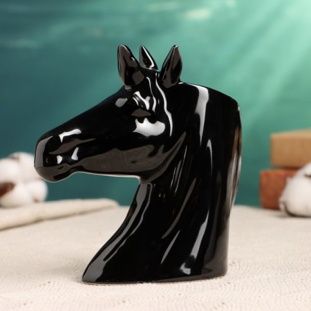 Kashpo - Vase "Unicorn" 13x5x13cm, black